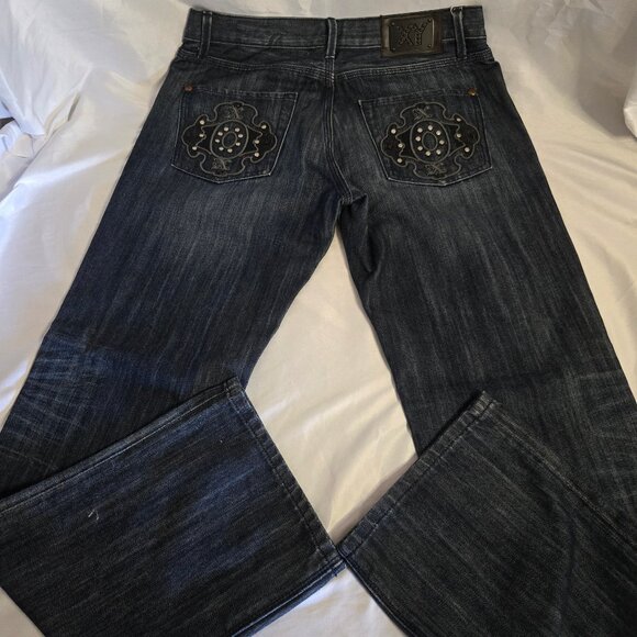 X-Ray Blue Denim Light Distressed Jeans (33) - Picture 2 of 10